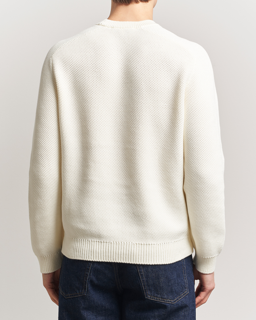Hombres | Jerséis y prendas de punto | Maison Kitsuné | Varsity Embroidered Sweater Milk