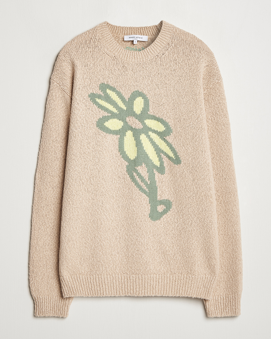 Hombres | Jerséis y prendas de punto | Maison Kitsuné | Abstract Daisy Sweater Dune