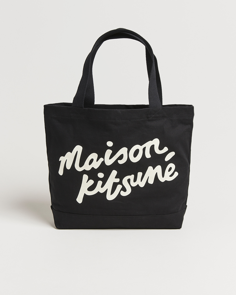 Hombres | Maison Kitsuné Handwriting Tote Bag Black | Maison Kitsuné | Handwriting Tote Bag Black