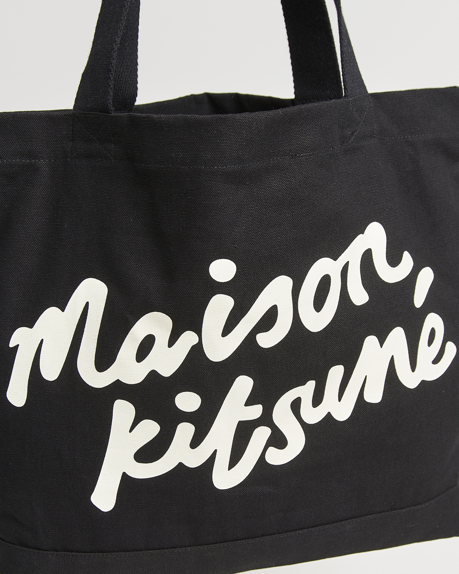 Hombres | Maison Kitsuné Handwriting Tote Bag Black | Maison Kitsuné | Handwriting Tote Bag Black