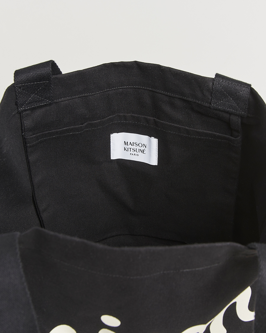 Hombres | Maison Kitsuné Handwriting Tote Bag Black | Maison Kitsuné | Handwriting Tote Bag Black
