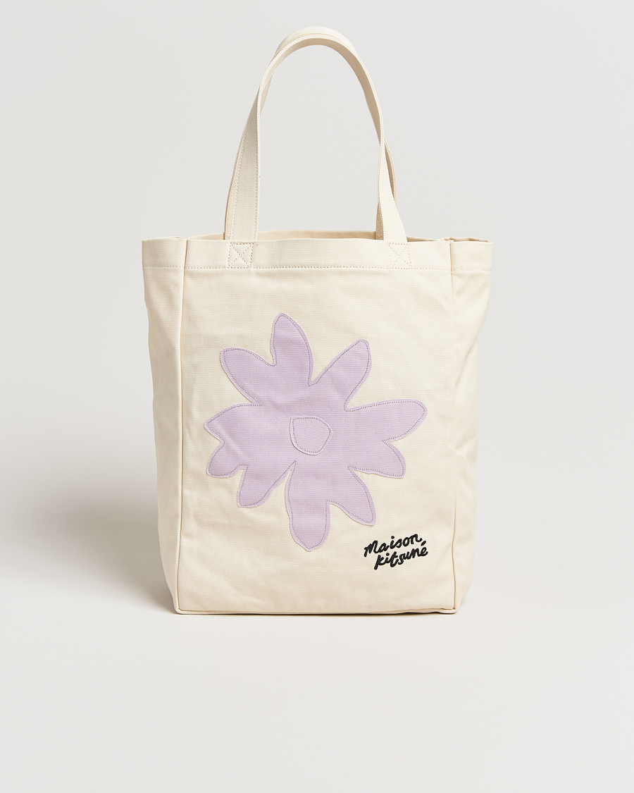 Hombres | Maison Kitsuné Daisy Flower Tote Bag Rich Vanilla | Maison Kitsuné | Daisy Flower Tote Bag Rich Vanilla