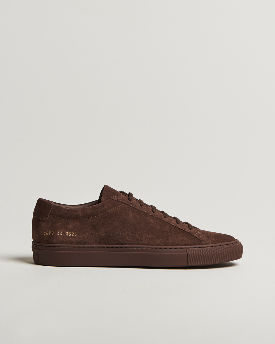 Hombres | Common Projects Original Achilles Suede Sneaker Moka | Common Projects | Original Achilles Suede Sneaker Moka