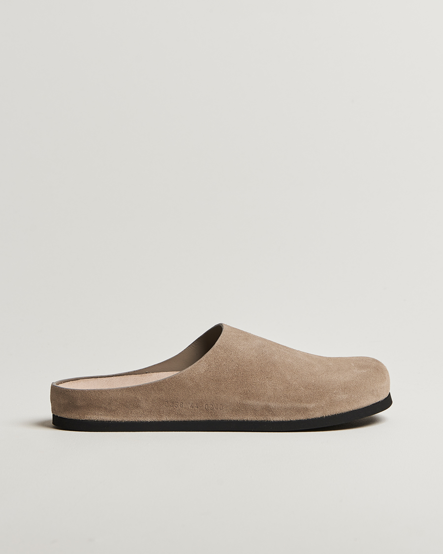 Hombres | Common Projects Suede Clog Taupe | Common Projects | Suede Clog Taupe