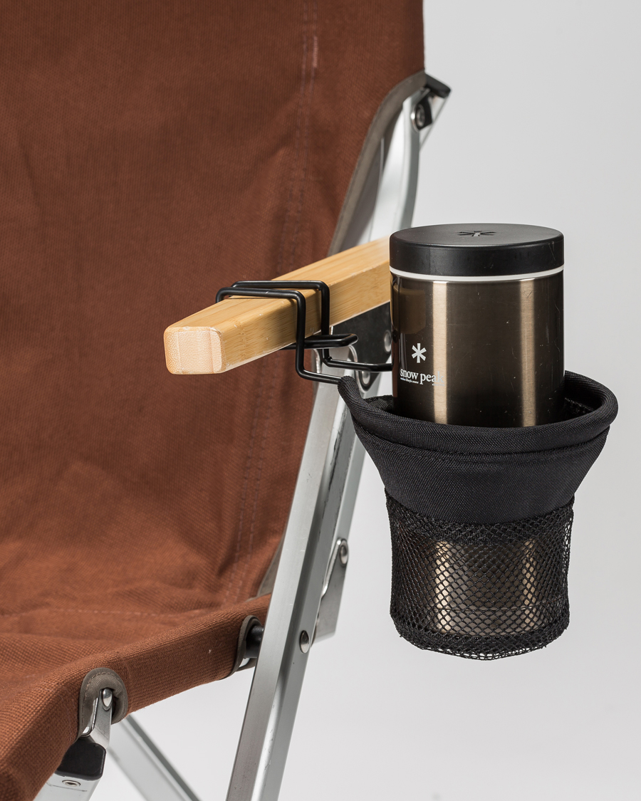 Hombres | Outdoor living | Snow Peak | Low Chair Cup Holder Black