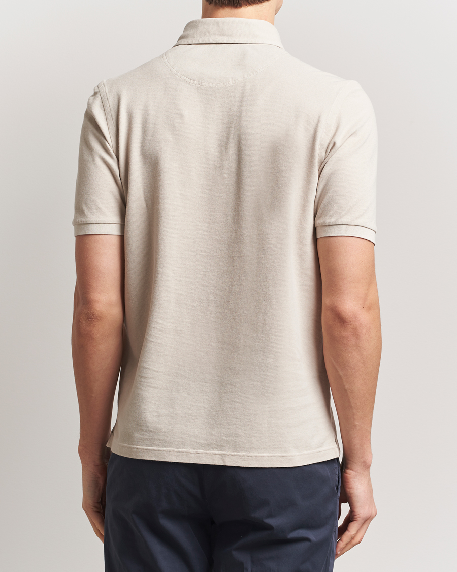 Hombres | Polos | Gran Sasso | Washed Polo Beige Melange