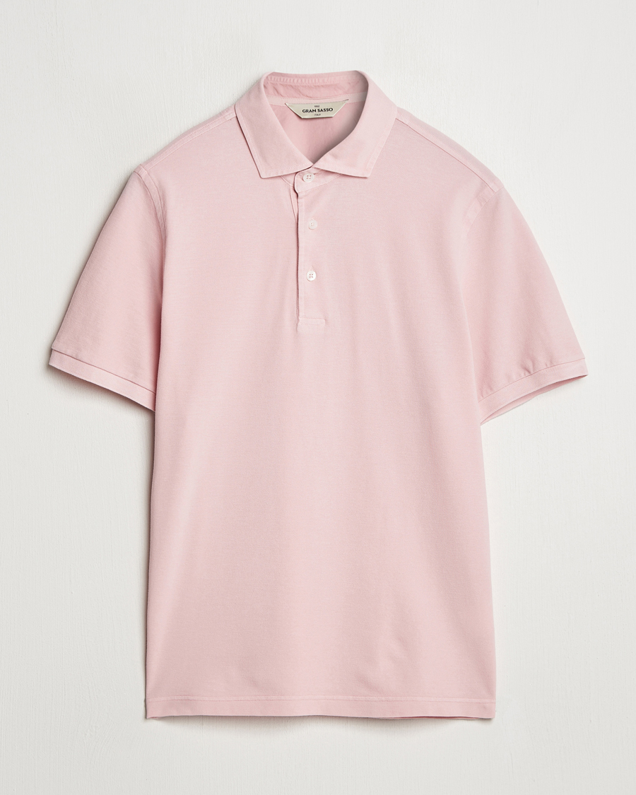 Hombres | Polos | Gran Sasso | Washed Polo Pink