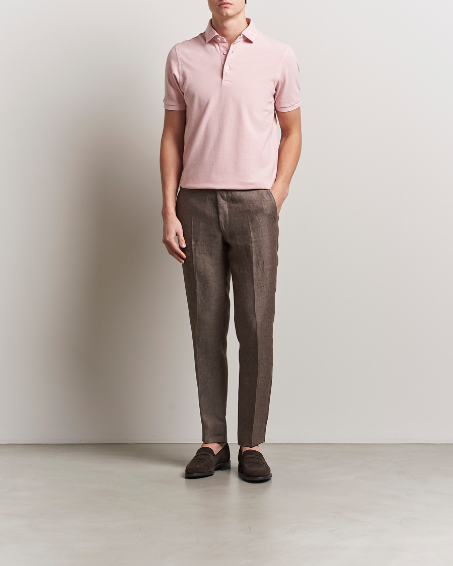 Hombres | Polos | Gran Sasso | Washed Polo Pink