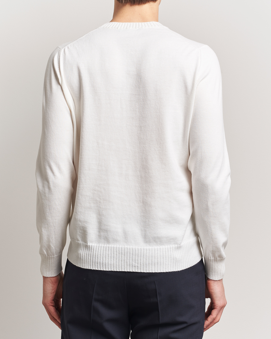 Hombres | Jerséis y prendas de punto | Gran Sasso | Cotton/Cashmere Knitted Crew Neck Sweater Cream Melange