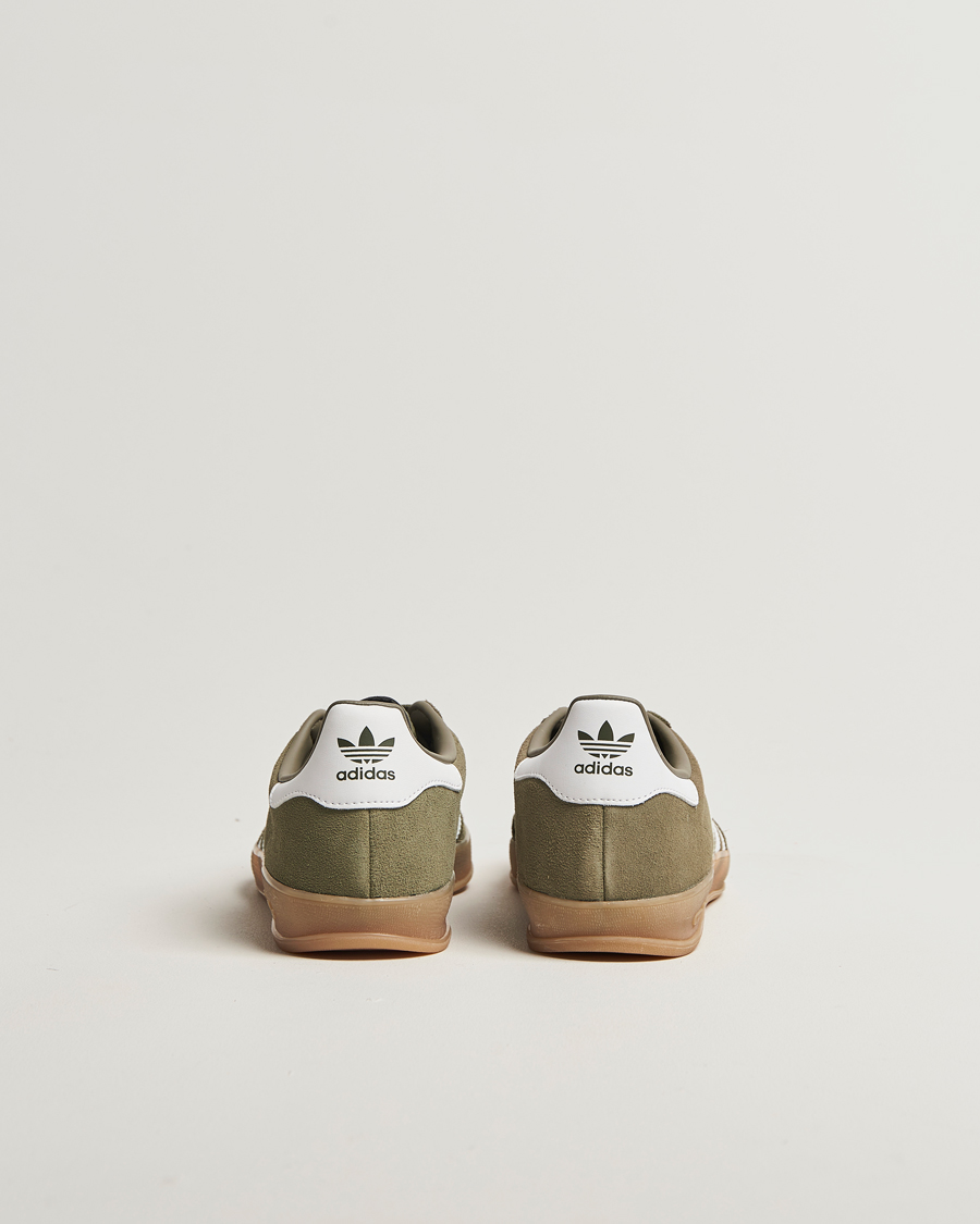 Hombres | adidas Originals Gazelle Indoor Sneaker Olive/White | adidas Originals | Gazelle Indoor Sneaker Olive/White