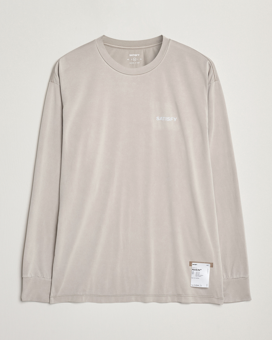 Hombres | Camisetas | Satisfy | AuraLite Long Sleeve T-Shirt Mineral Dune