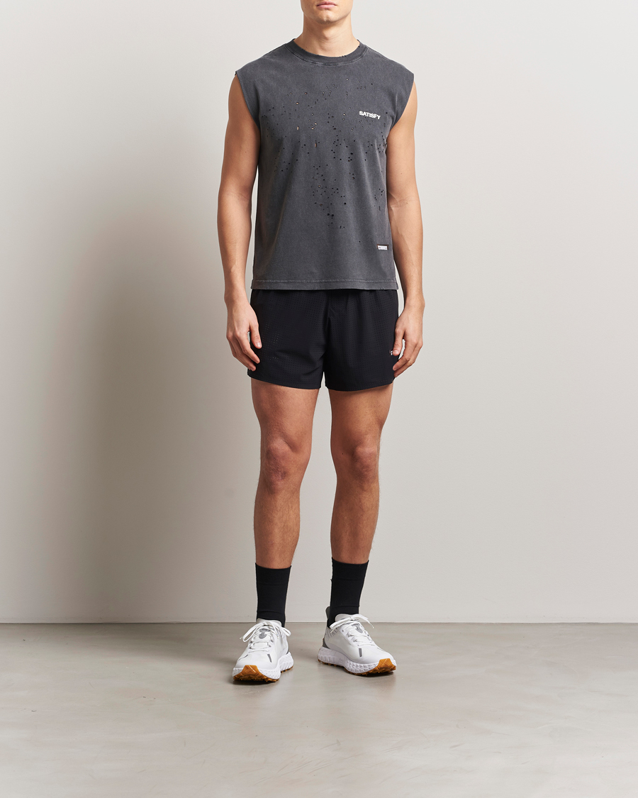 Hombres | Camisetas | Satisfy | MothTech Muscle Tee Aged Black