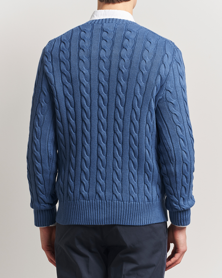 Hombres | Jerséis y prendas de punto | Polo Ralph Lauren | Cotton Cable Pullover Bright Blue