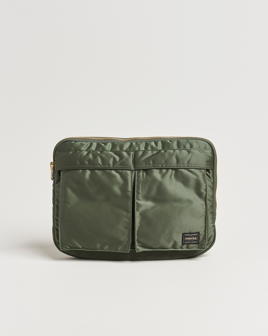 Hombres | Porter-Yoshida & Co. Tanker Document Case Sage Green | Porter-Yoshida & Co. | Tanker Document Case Sage Green