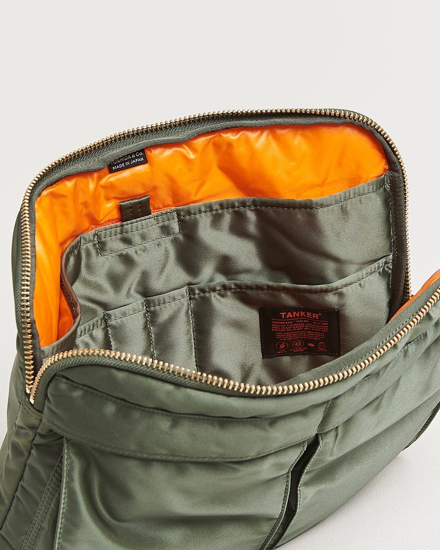Hombres | Porter-Yoshida & Co. Tanker Document Case Sage Green | Porter-Yoshida & Co. | Tanker Document Case Sage Green