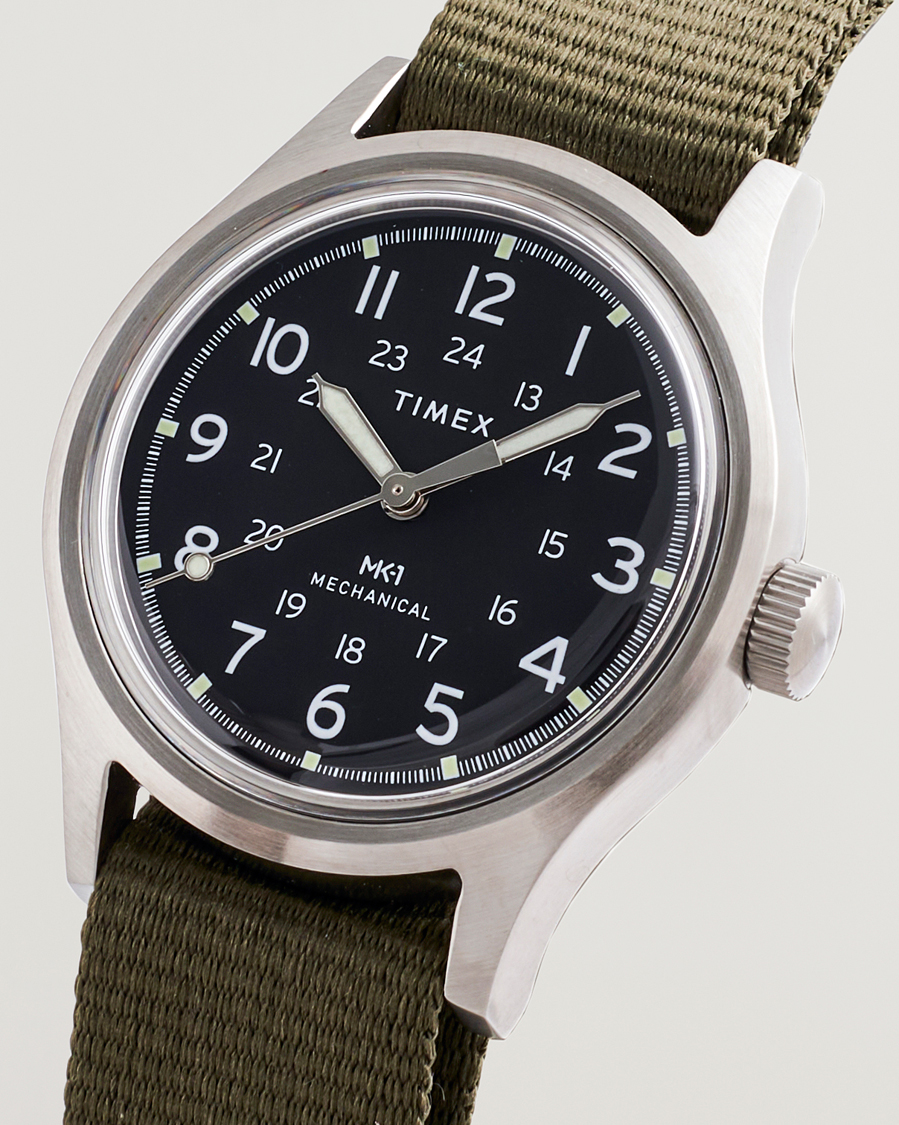 Hombres | Timex MK1 Hand Wind 36mm Green Black Dial | Timex | MK1 Hand Wind 36mm Green Black Dial