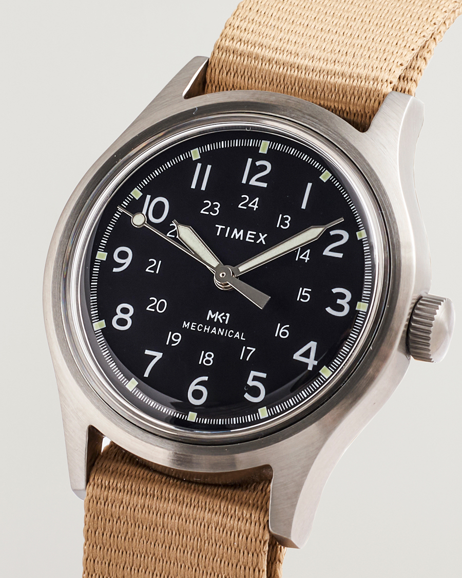 Hombres | Timex MK1 Hand Wind 36mm Tan Black Dial | Timex | MK1 Hand Wind 36mm Tan Black Dial