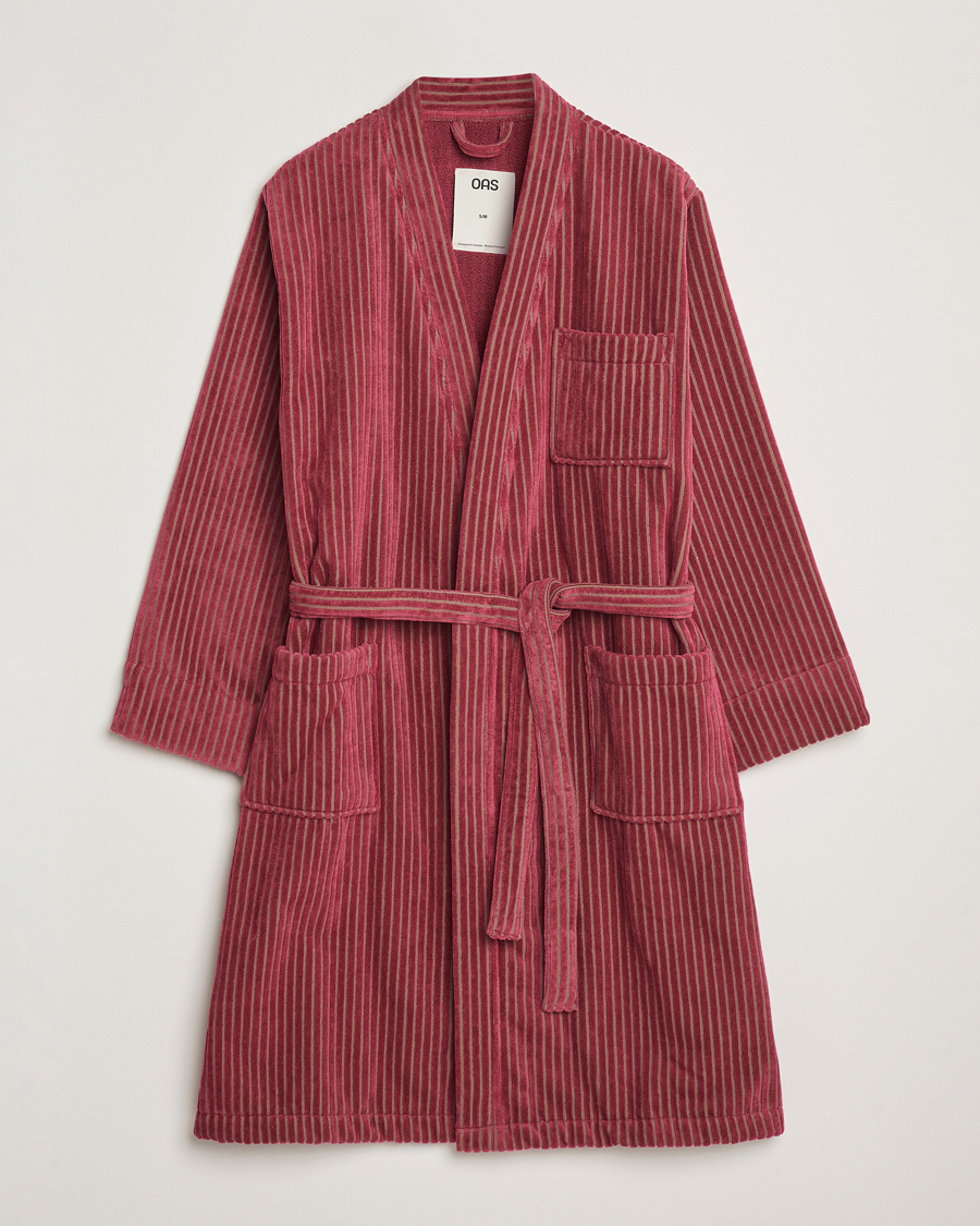Hombres | OAS Striped Velour Robe Botanico | OAS | Striped Velour Robe Botanico
