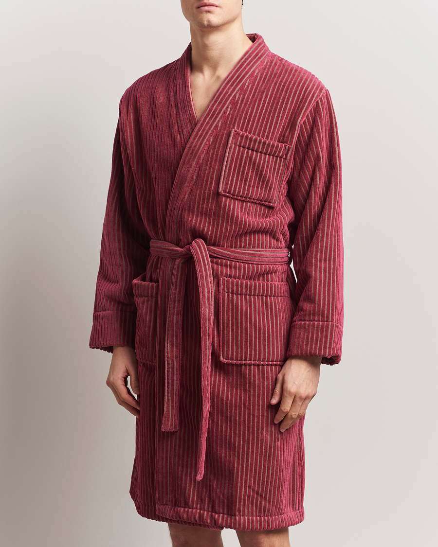 Hombres | OAS Striped Velour Robe Botanico | OAS | Striped Velour Robe Botanico