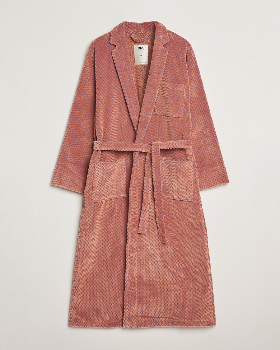 Hombres | OAS Velour Long Robe Roza | OAS | Velour Long Robe Roza