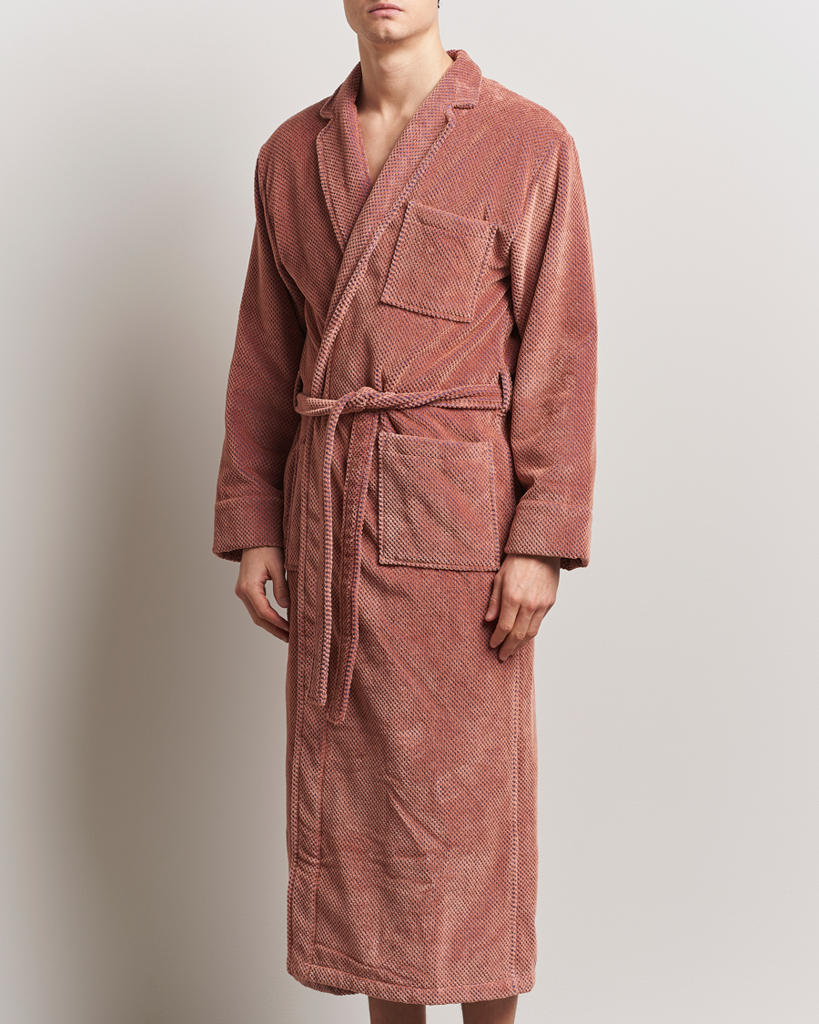 Hombres | OAS Velour Long Robe Roza | OAS | Velour Long Robe Roza