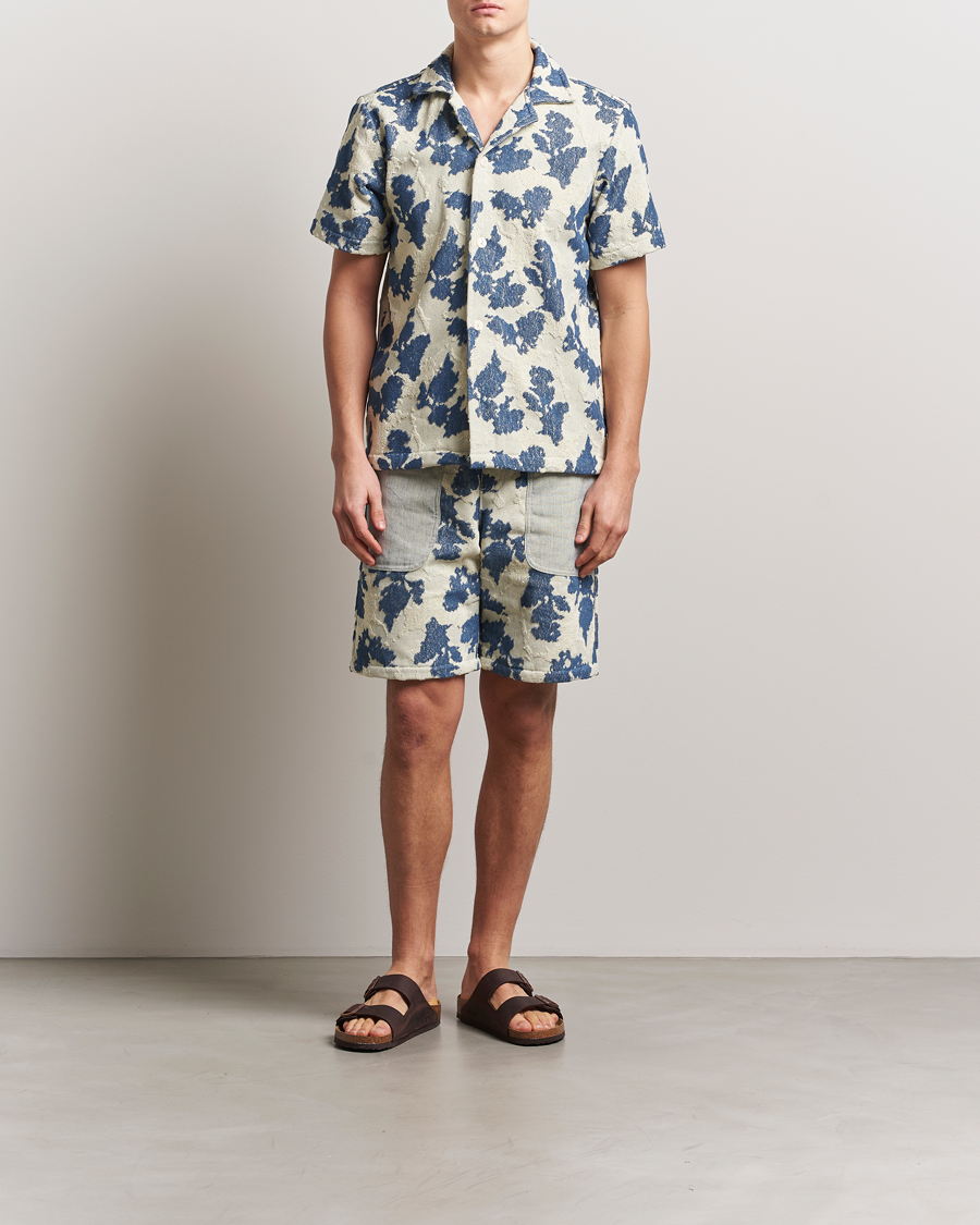 Hombres | Camisas | OAS | Short Sleeve Cuba Terry Shirt Sail Contrast