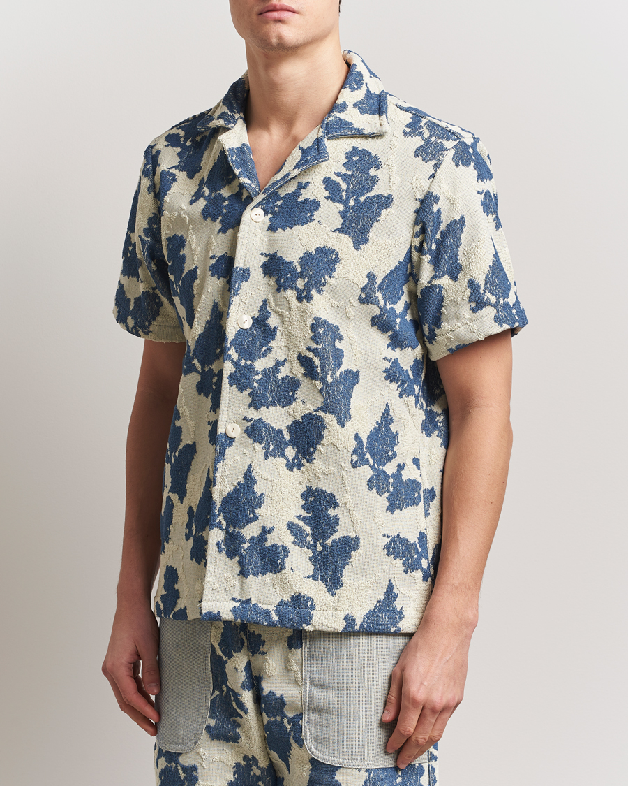 Hombres | Camisas | OAS | Short Sleeve Cuba Terry Shirt Sail Contrast