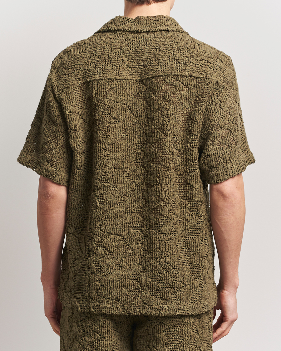 Hombres | Camisas | OAS | Cuba Crochet Shirt Pine Verve