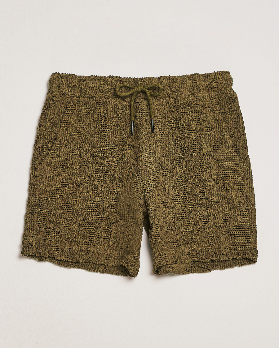 Hombres | Pantalones cortos | OAS | Cuba Crochet Shorts Pine Verve