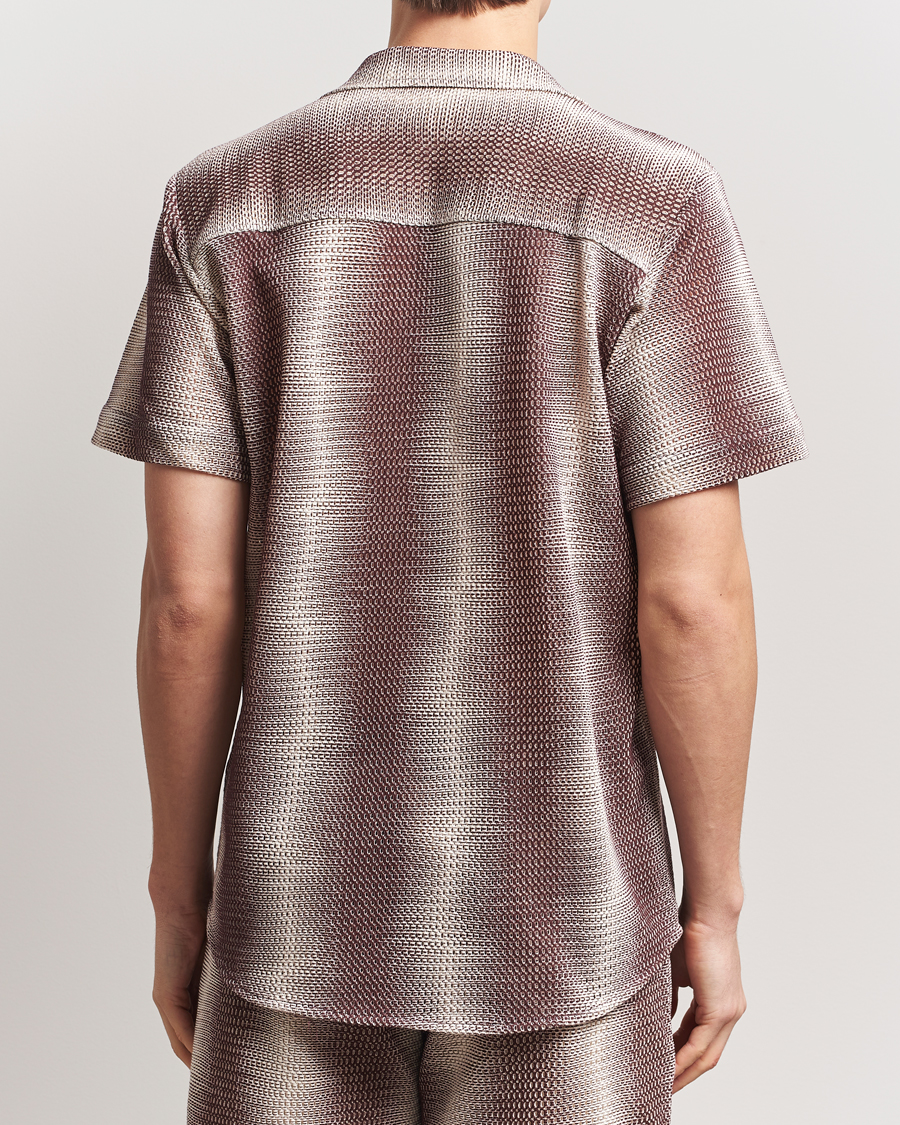 Hombres | Camisas | OAS | Short Sleeve Cuba Net Shirt Merlot Echo