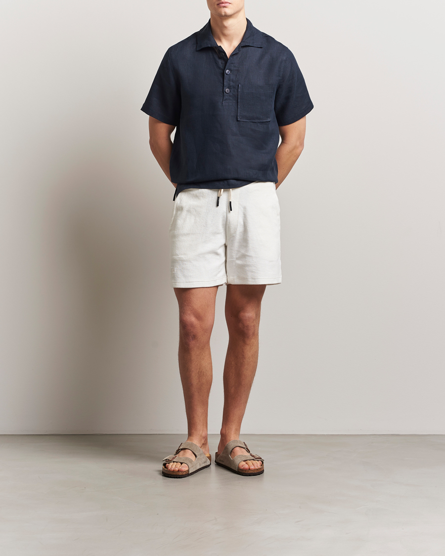 Hombres | Camisas | OAS | Cuba Linen Shirt Dark Navy