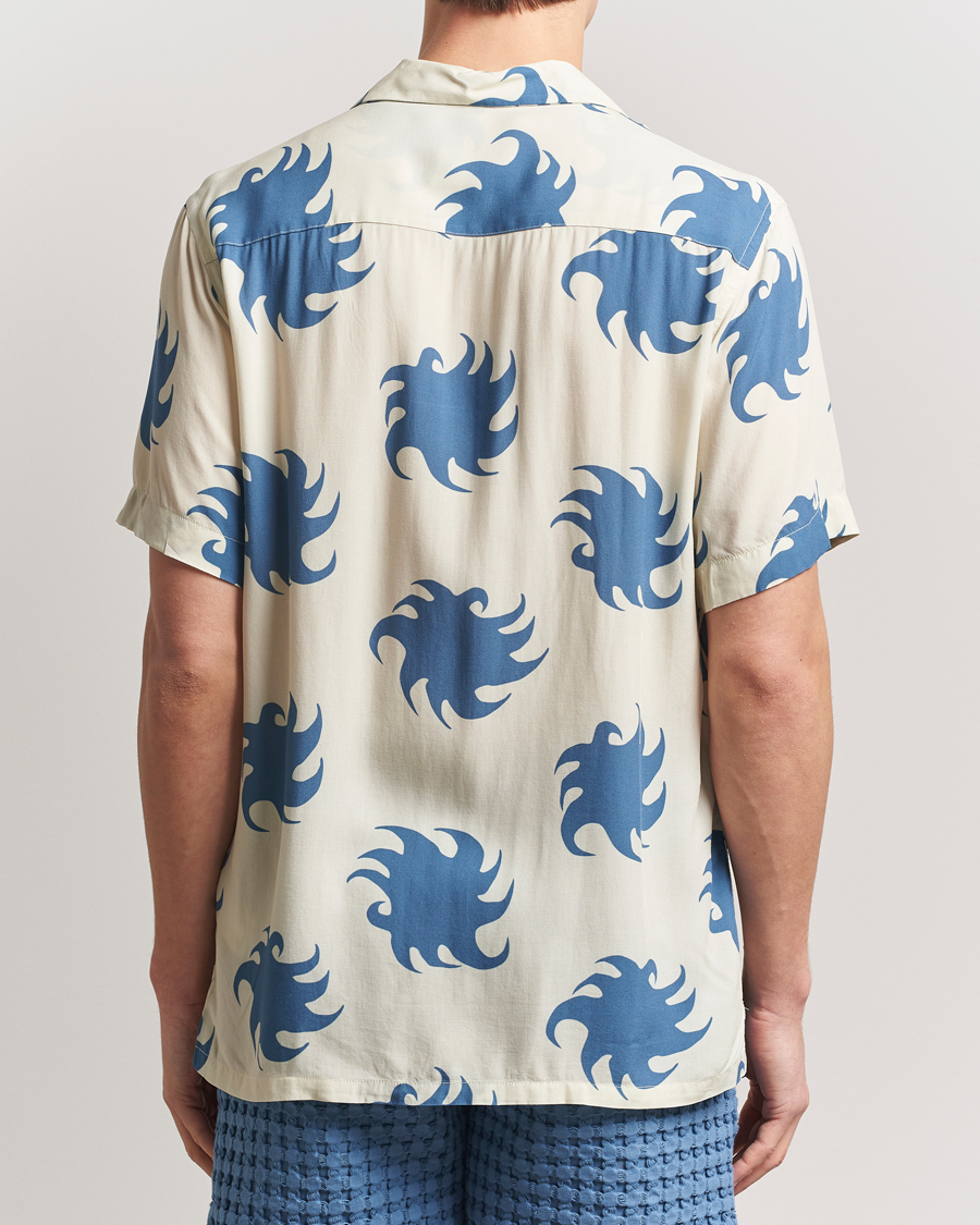 Hombres | Camisas | OAS | Viscose Resort Short Sleeve Shirt Sky Ember