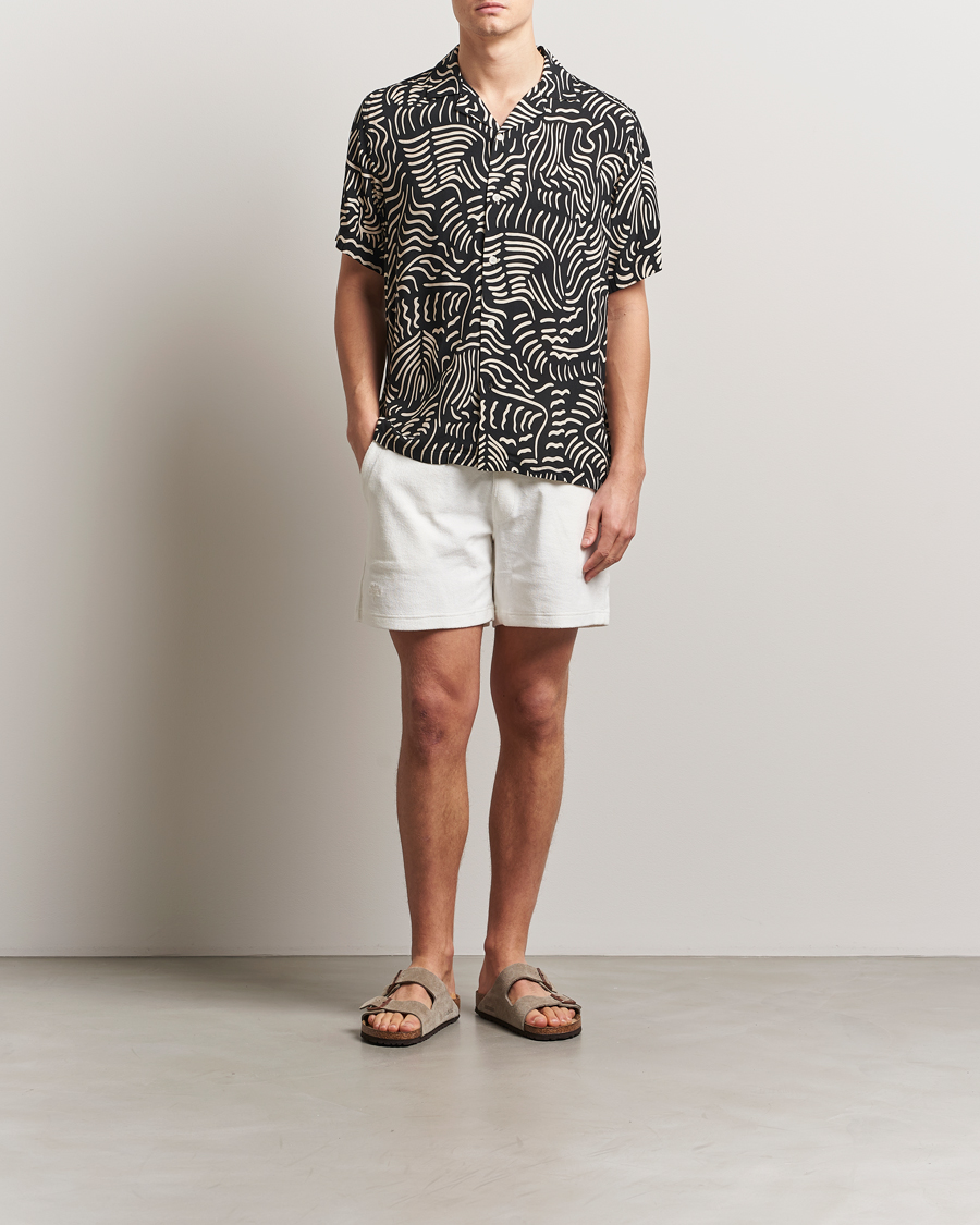 Hombres | Camisas | OAS | Viscose Resort Short Sleeve Shirt Tar Lorenzo