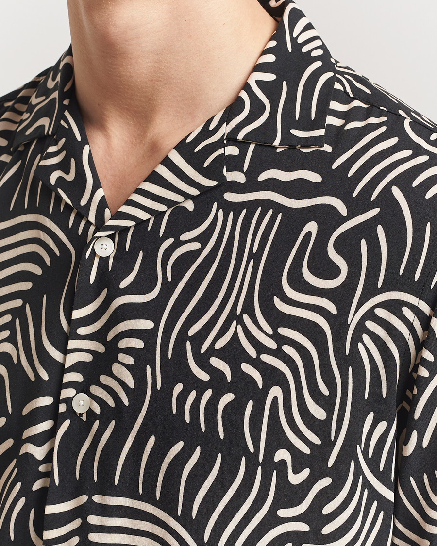 Hombres | Camisas | OAS | Viscose Resort Short Sleeve Shirt Tar Lorenzo