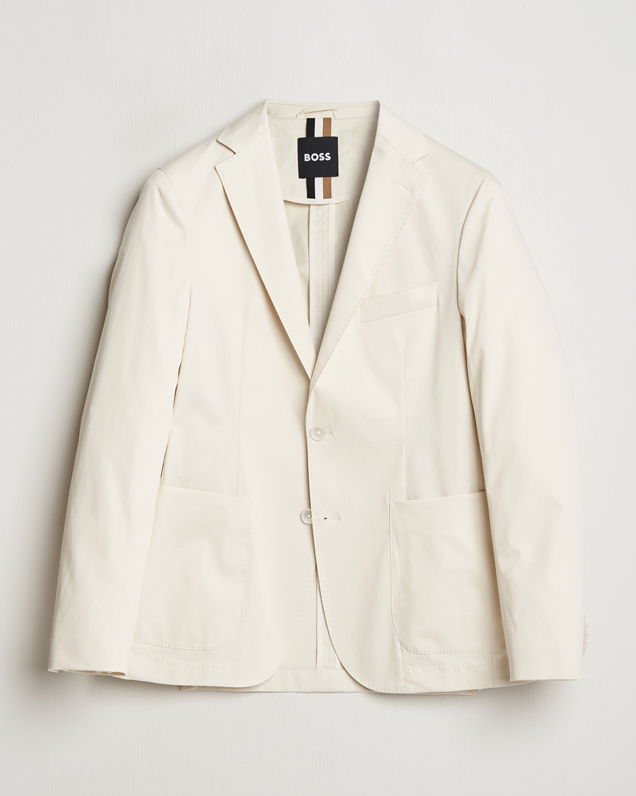 Hombres | Blazers | BOSS BLACK | Hanry Cotton Blazer Open White