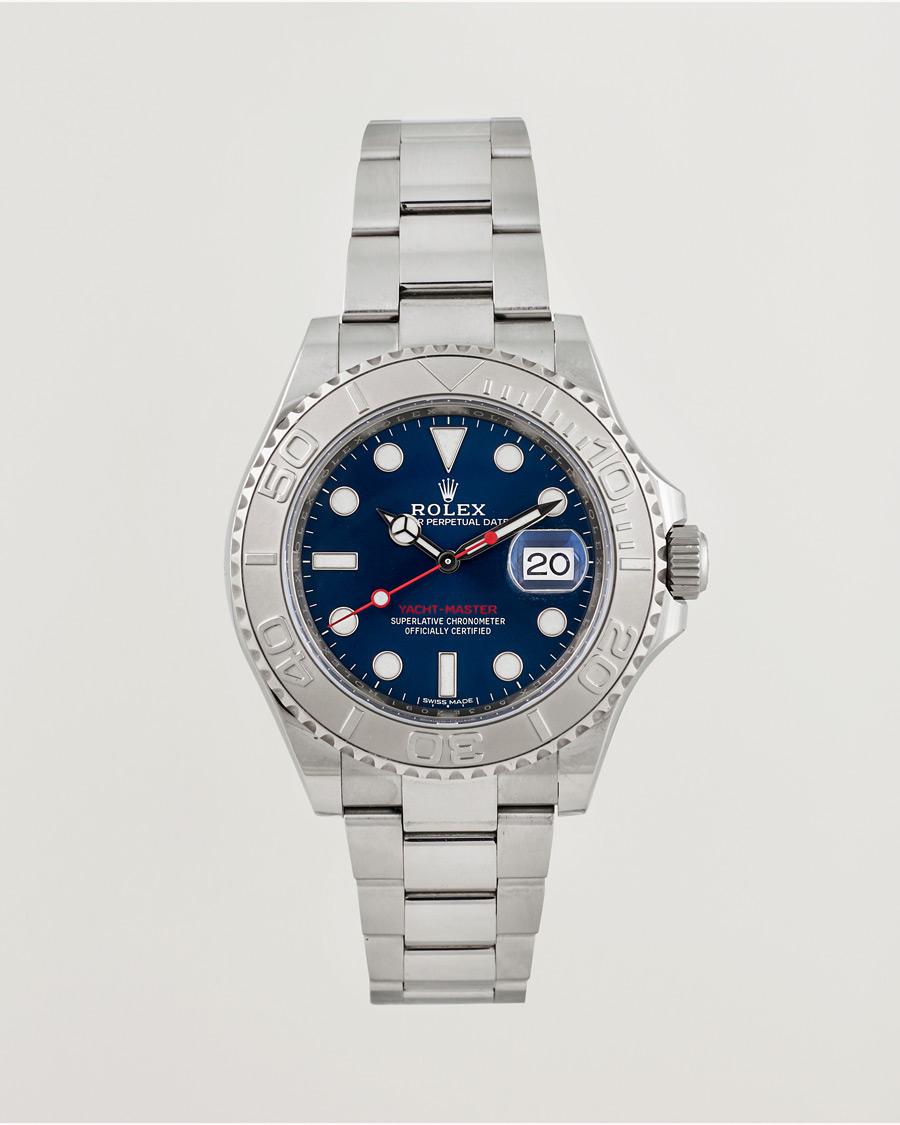 Hombres | Rolex Pre-Owned Yacht Master Oyster Perpetual Steel Platinum | Rolex Pre-Owned | Yacht Master Oyster Perpetual Steel Platinum