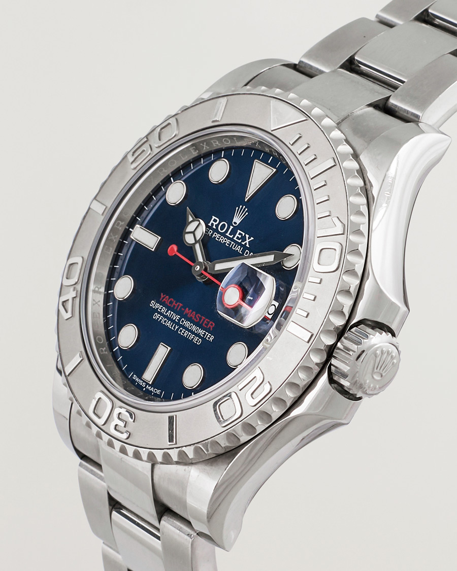 Hombres | Rolex Pre-Owned Yacht Master Oyster Perpetual Steel Platinum | Rolex Pre-Owned | Yacht Master Oyster Perpetual Steel Platinum