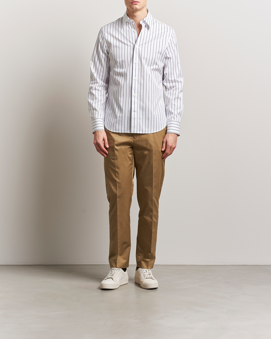 Hombres | Pantalones | Tiger of Sweden | Tannen Cotton Drawstring Trousers Beige