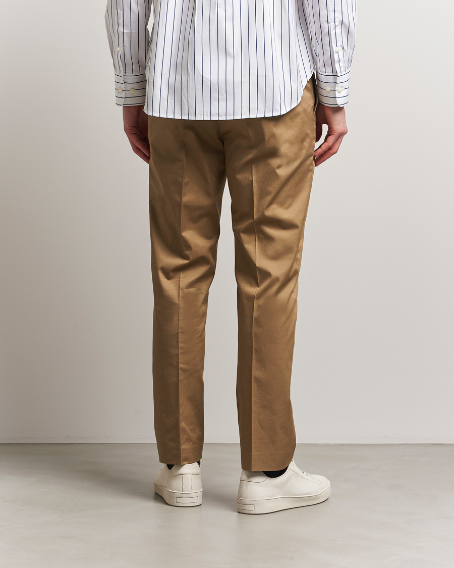 Hombres | Pantalones | Tiger of Sweden | Tannen Cotton Drawstring Trousers Beige
