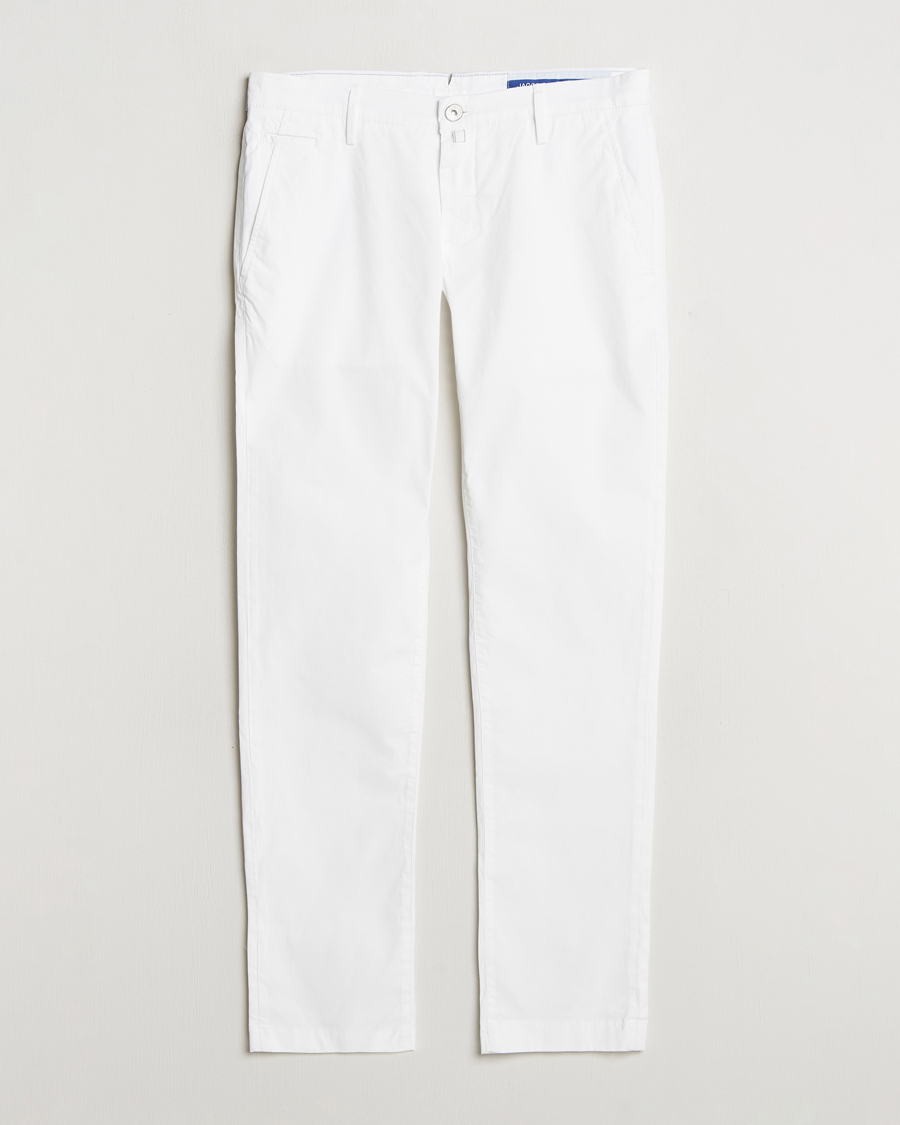 Hombres | Pantalones | Jacob Cohën | Bobby Cotton Gabardine Chinos White