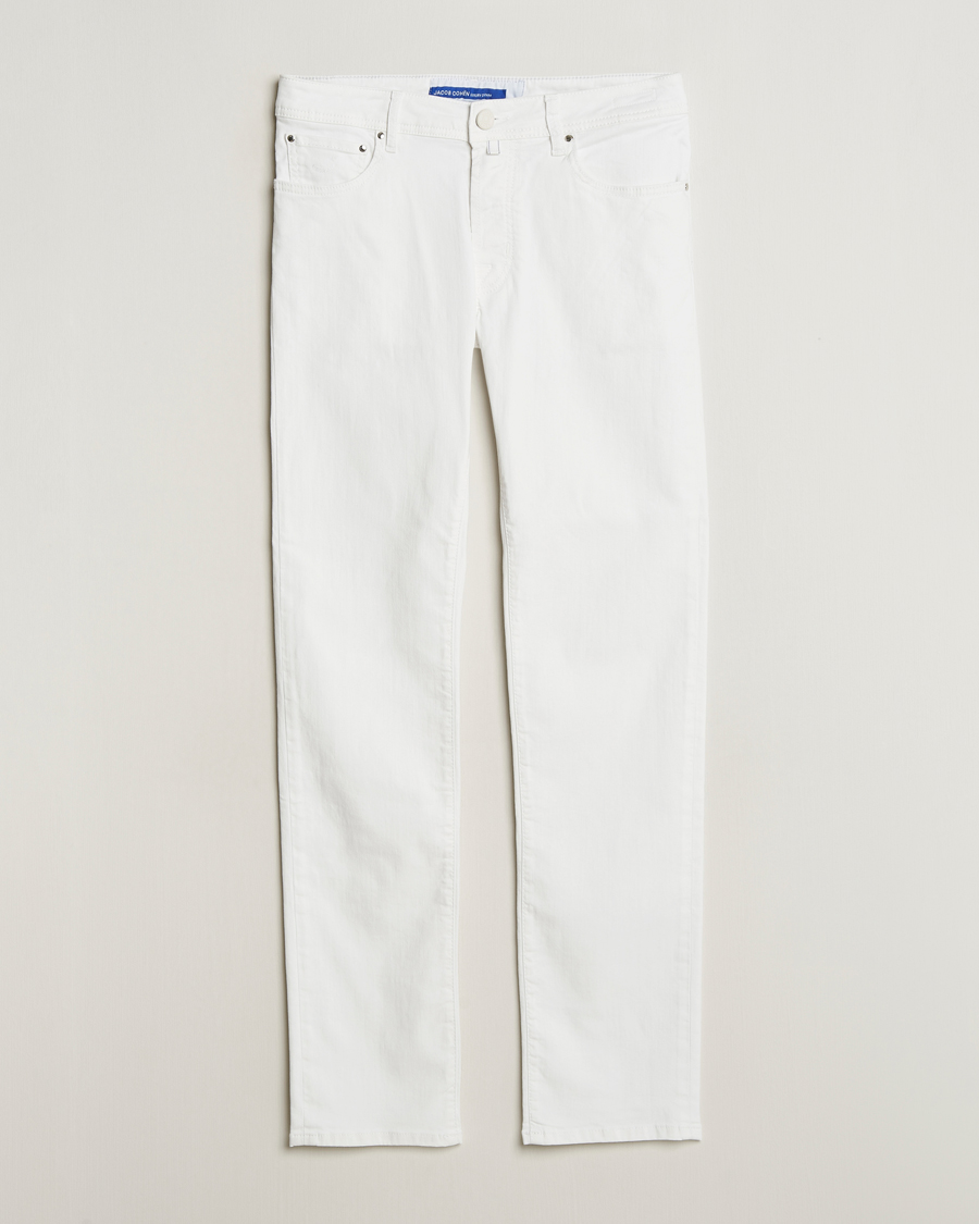 Hombres | Pantalones | Jacob Cohën | Bard Slim Fit 5-Pocket Pants White