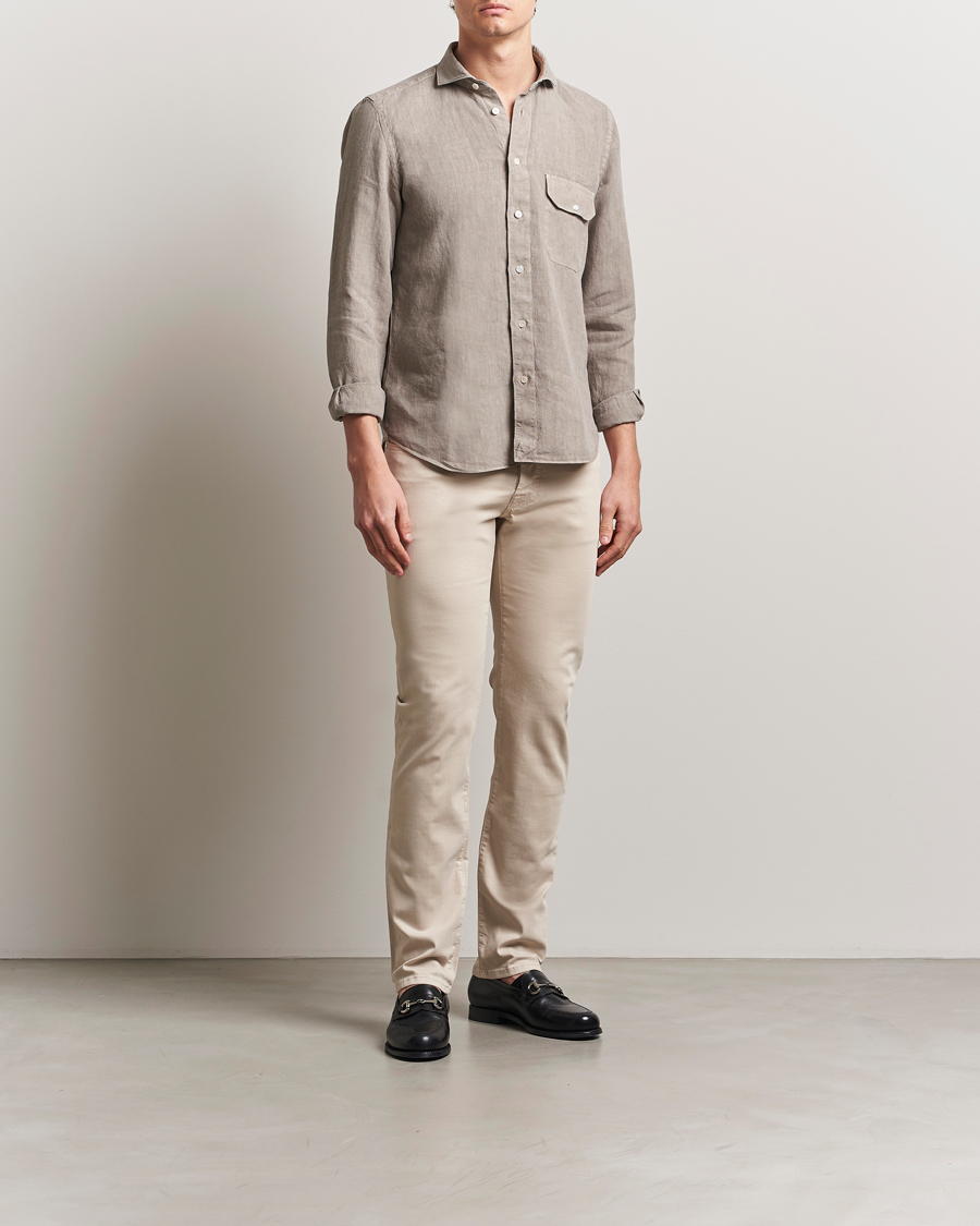 Hombres | Pantalones | Jacob Cohën | Bard Slim Fit 5-Pocket Pants Almond