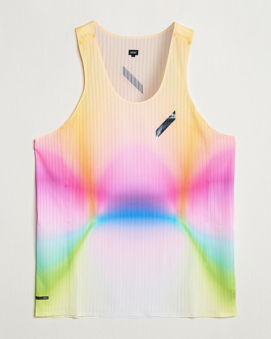 Hombres | Camisetas | SOAR Running | Race Vest Summer Rainbow
