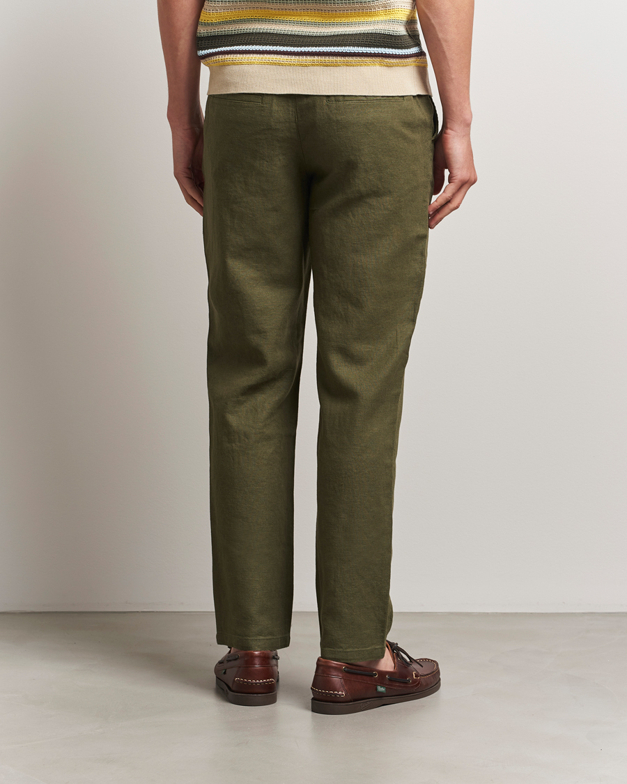Hombres | Pantalones | LES DEUX | Patrick Linen Pants Olive Night