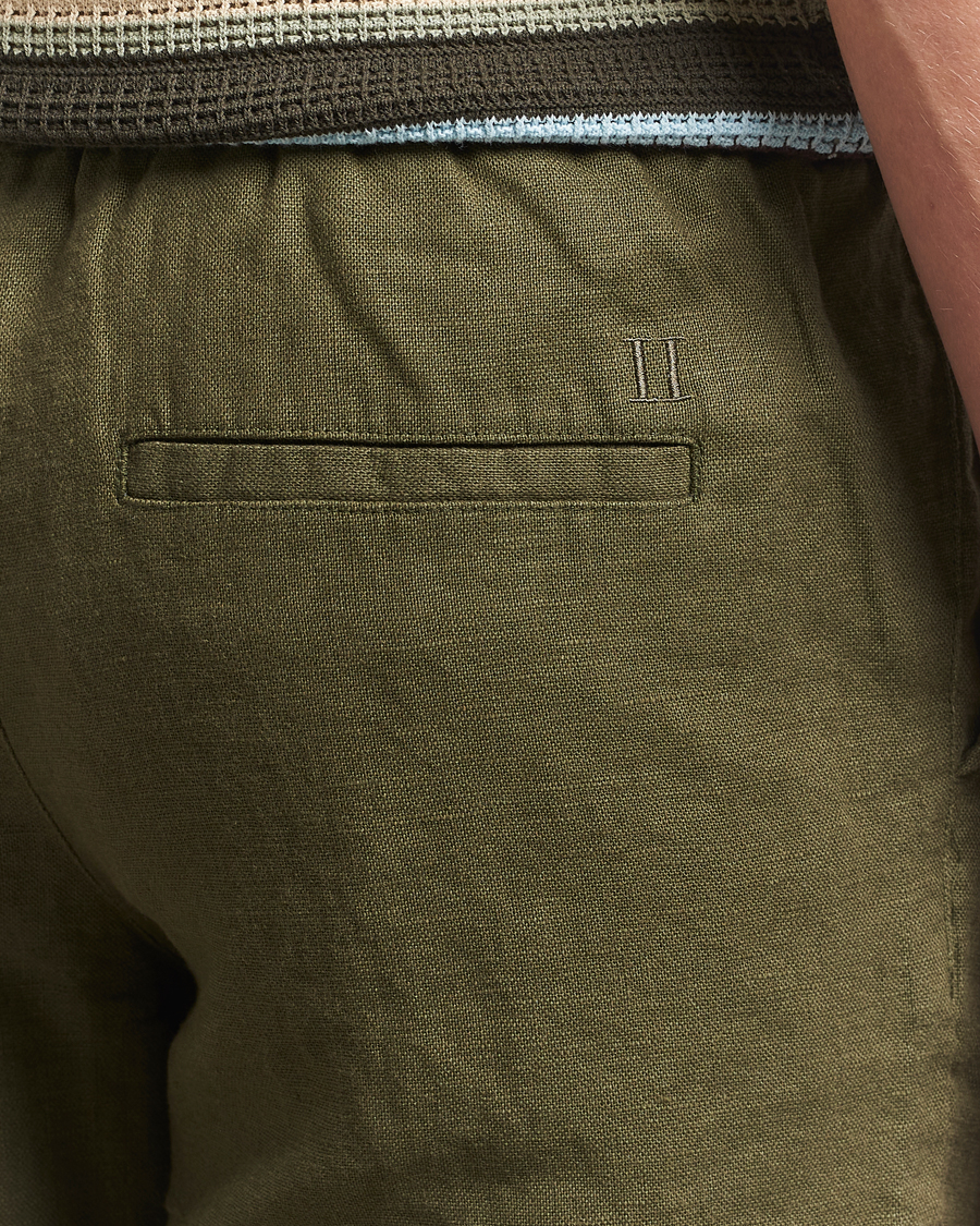 Hombres | Pantalones | LES DEUX | Patrick Linen Pants Olive Night
