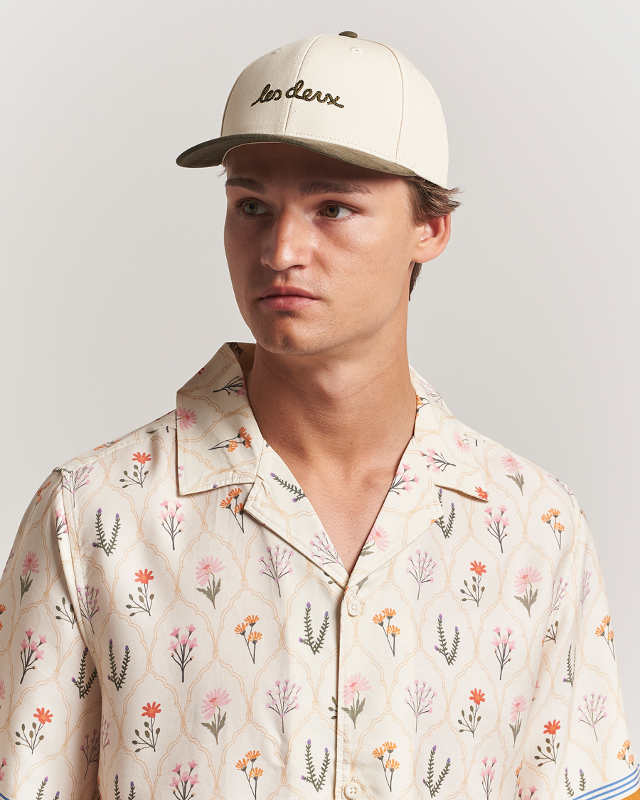 Hombres | Les Deux Brad Contrast Suede Baseball Cap Ivory | LES DEUX | Brad Contrast Suede Baseball Cap Ivory