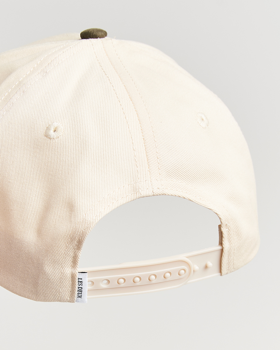 Hombres | Les Deux Brad Contrast Suede Baseball Cap Ivory | LES DEUX | Brad Contrast Suede Baseball Cap Ivory