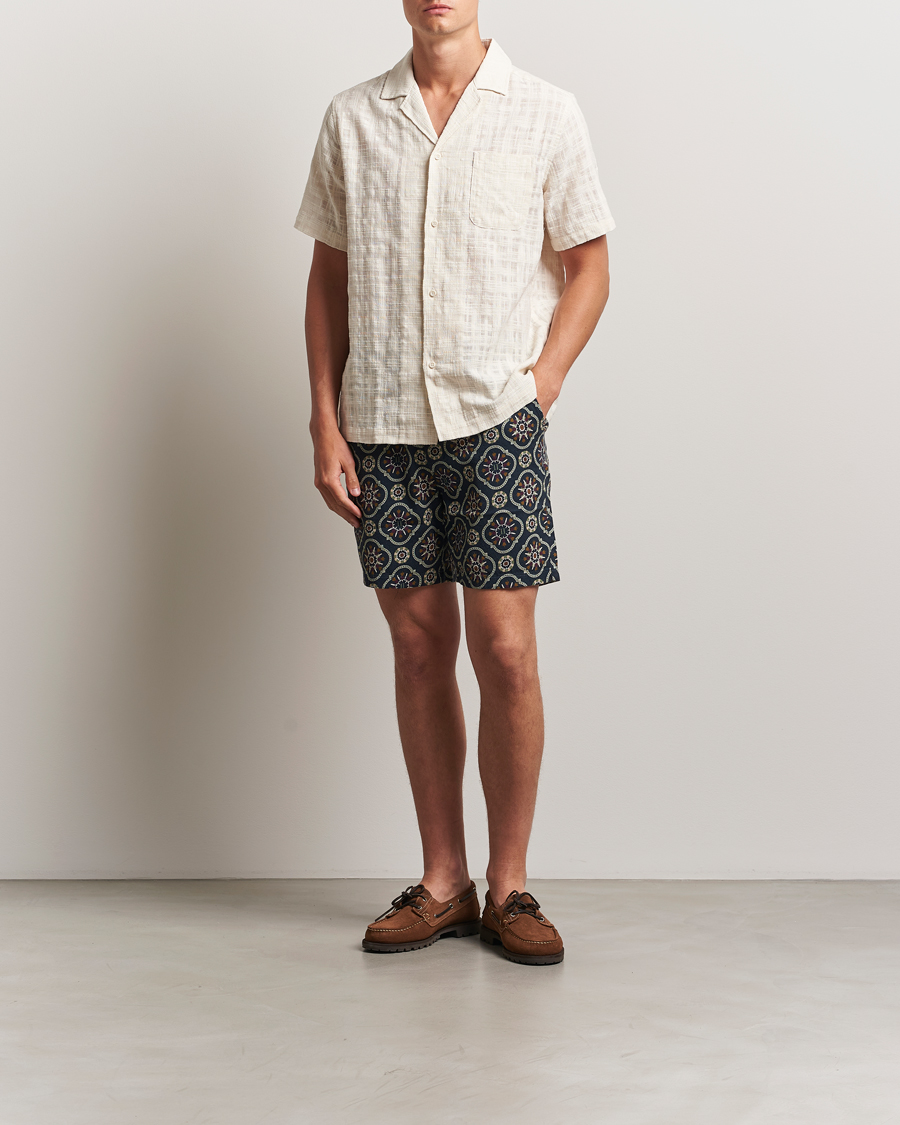 Hombres | Pantalones cortos | LES DEUX | Otto AOP Tapestry Shorts Dark Navy