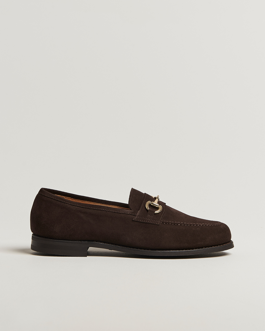 Hombres | Mocasines | Myrqvist | Karlberg Loafer Dark Brown Suede
