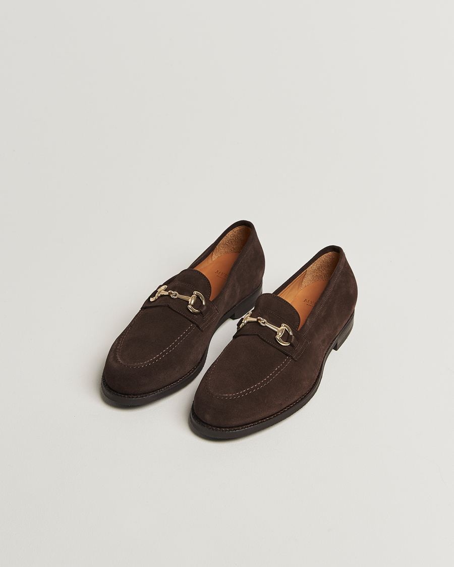 Hombres | Mocasines | Myrqvist | Karlberg Loafer Dark Brown Suede